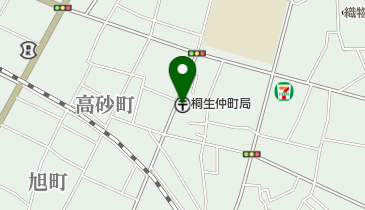 桐生仲町郵便局の地図画像