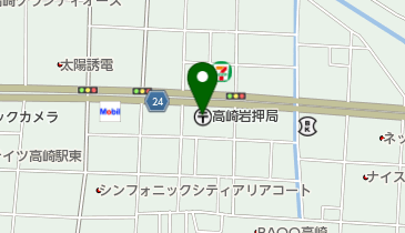 高崎岩押郵便局の地図画像