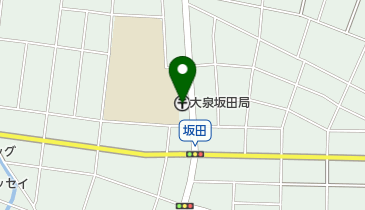 大泉坂田郵便局の地図画像