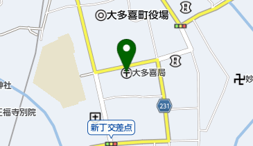 大多喜郵便局の地図画像