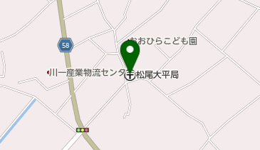 松尾大平郵便局の地図画像