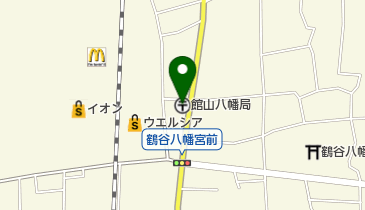 館山八幡郵便局の地図画像