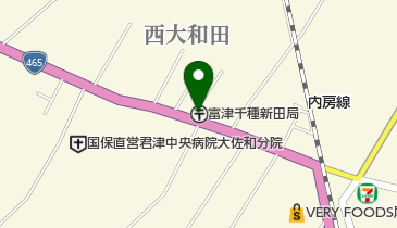 富津千種新田郵便局の地図画像