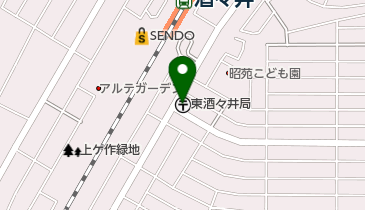 東酒々井郵便局の地図画像