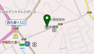 大穂郵便局の地図画像