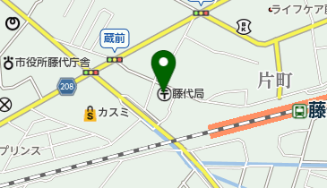 藤代郵便局の地図画像