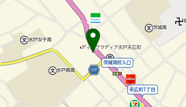 水戸末広郵便局の地図画像