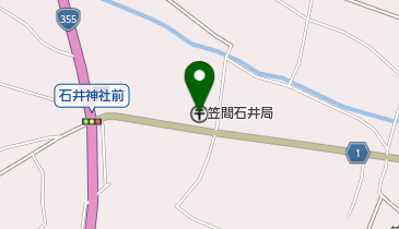 笠間石井郵便局の地図画像