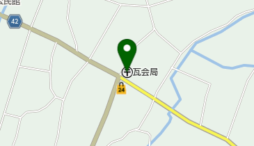 瓦会郵便局の地図画像