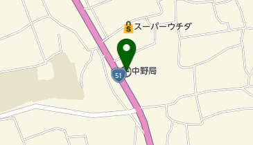 中野郵便局の地図画像