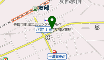 友部駅前郵便局の地図画像