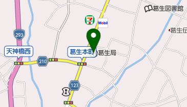 葛生郵便局の地図画像