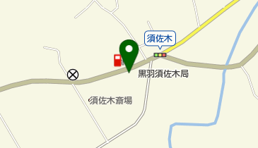 黒羽須佐木郵便局の地図画像