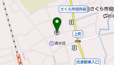 氏家馬場郵便局の地図画像