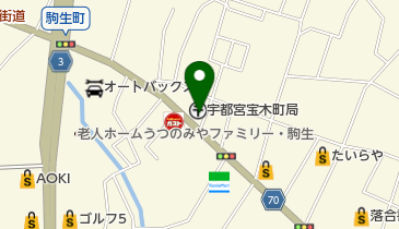 宇都宮宝木町郵便局の地図画像