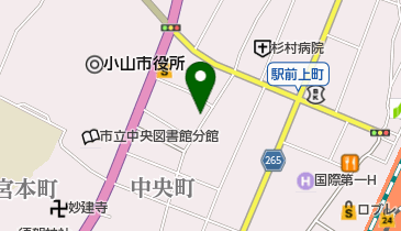 小山中央二郵便局の地図画像