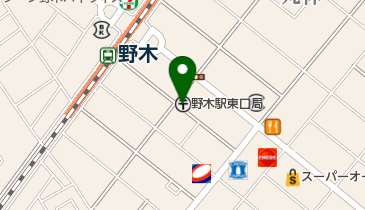 野木駅東口郵便局の地図画像