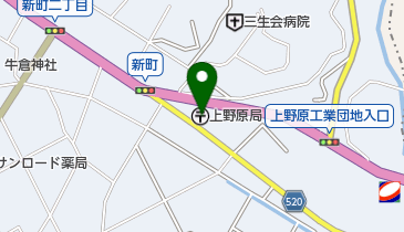 上野原郵便局の地図画像