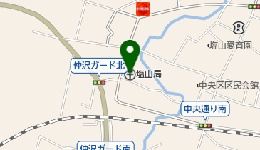 塩山郵便局の地図画像