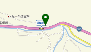 上九一色郵便局の地図画像