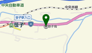 笹子郵便局の地図画像