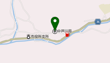 中芦川郵便局の地図画像