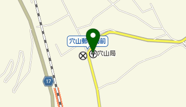 穴山郵便局の地図画像