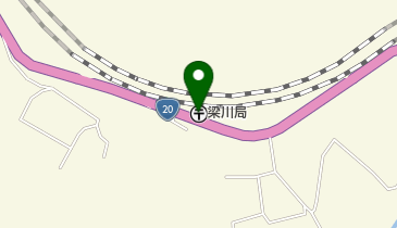 梁川郵便局の地図画像