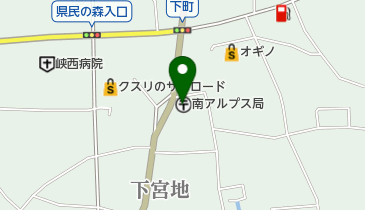 南アルプス郵便局の地図画像