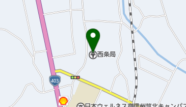 西条郵便局の地図画像