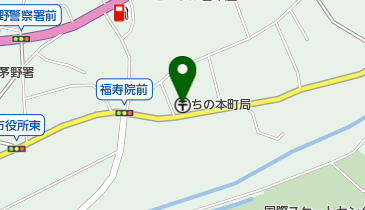ちの本町郵便局の地図画像