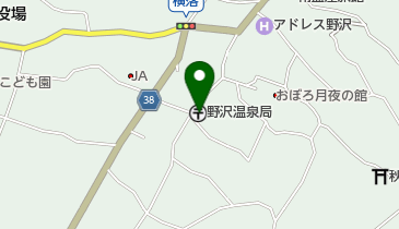 野沢温泉郵便局の地図画像