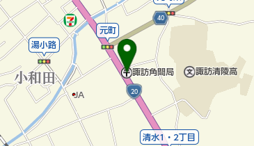 諏訪角間郵便局の地図画像