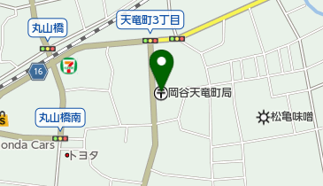 岡谷天竜町郵便局の地図画像