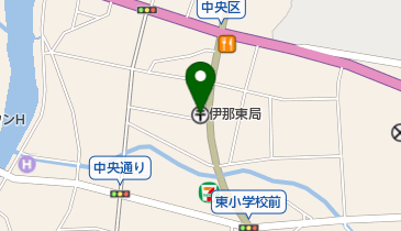 伊那東郵便局の地図画像