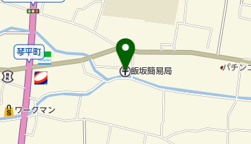 飯坂簡易郵便局の地図画像