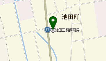 池田正科簡易郵便局の地図画像