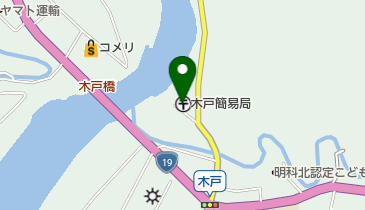 木戸簡易郵便局の地図画像