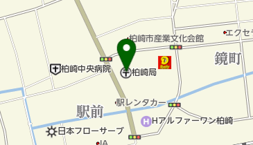 柏崎郵便局の地図画像