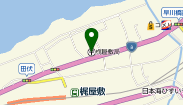 梶屋敷郵便局の地図画像