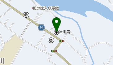 津川郵便局の地図画像