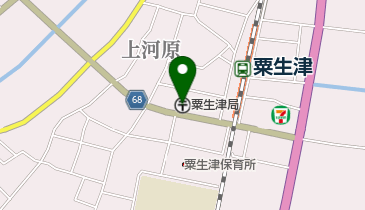 粟生津郵便局の地図画像