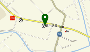 五十沢郵便局の地図画像