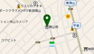 青山郵便局の地図画像