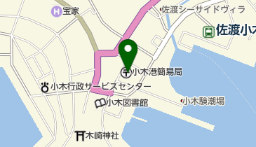 小木港簡易郵便局の地図画像