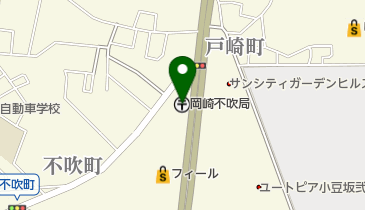 岡崎不吹郵便局の地図画像