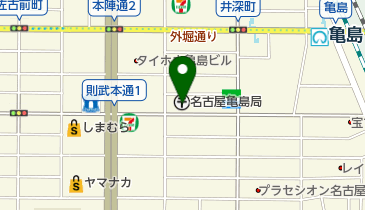 名古屋亀島郵便局の地図画像