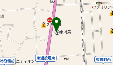 東浦郵便局の地図画像