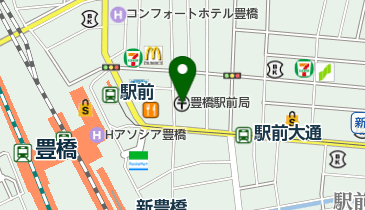 豊橋駅前郵便局の地図画像