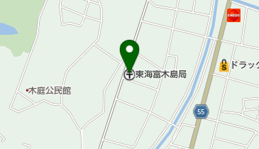 東海富木島郵便局の地図画像